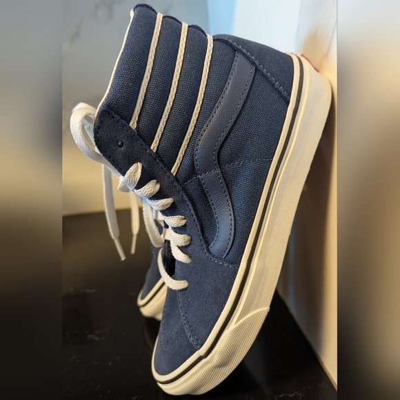 Vans Sk8-Hi Blue White Stripe Old Skool Era Slip-on  Shoes M5.5/W7 MSRP $64.99 - Picture 4 of 10